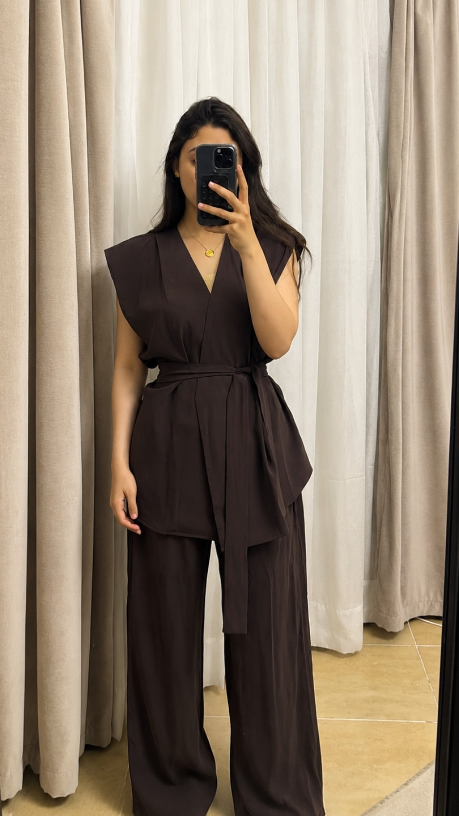 Flowy Belted set