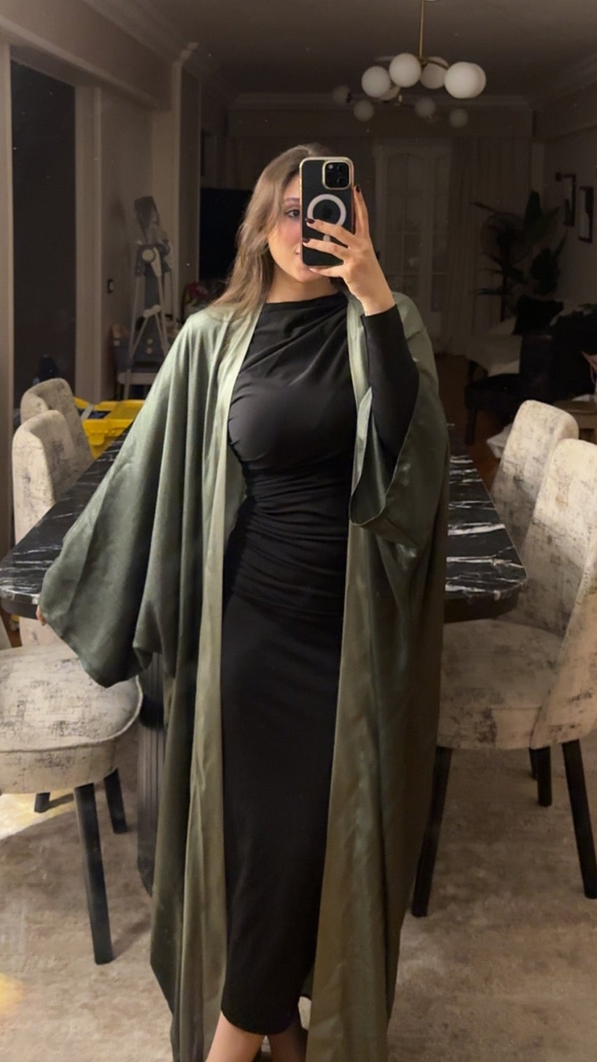 Ombre kaftan in green