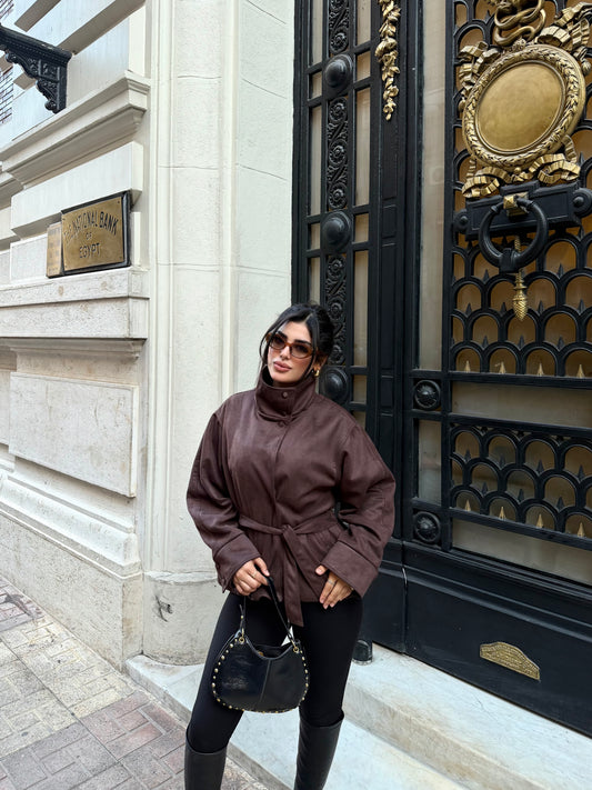 Brown suede jacket