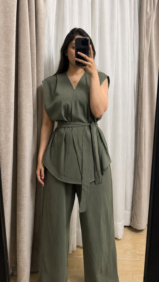 Flowy Belted set