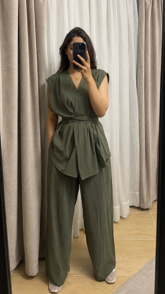 Flowy Belted set