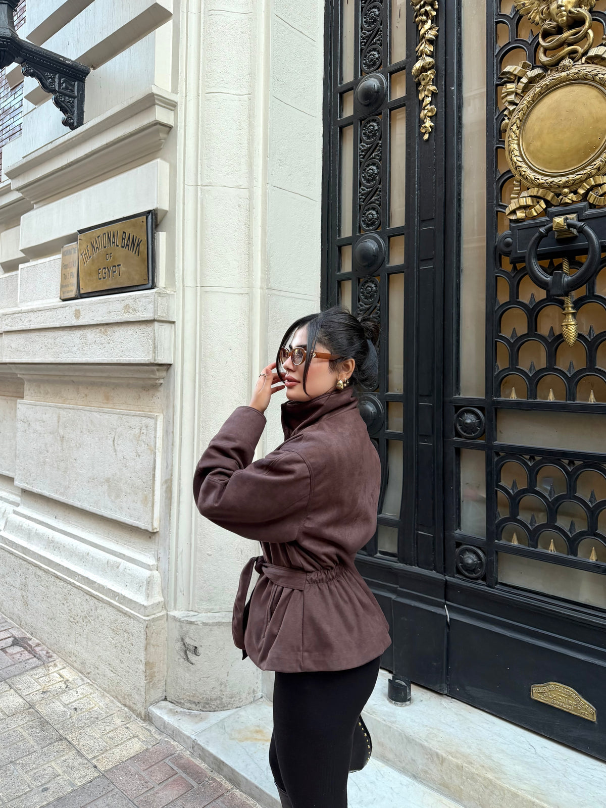 Brown suede jacket