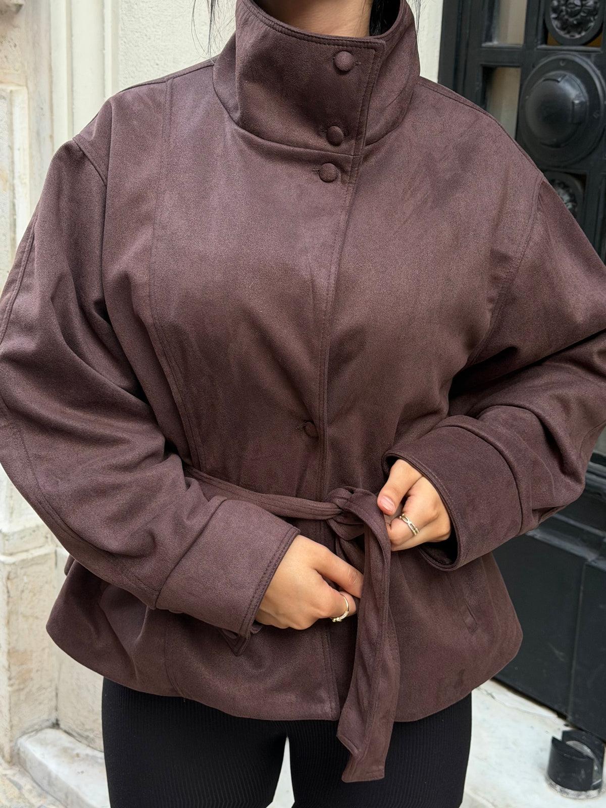 Brown suede jacket