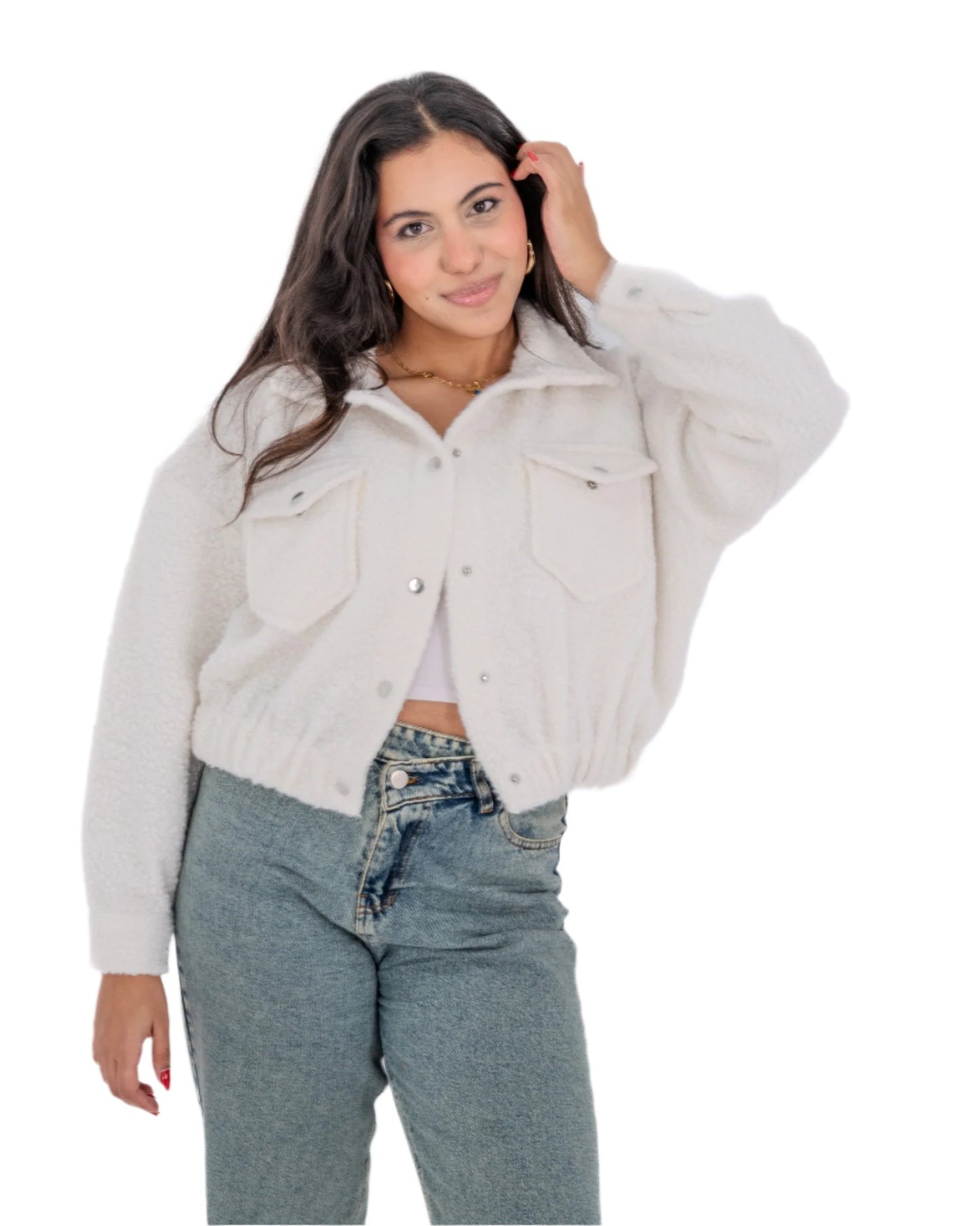 Teddy cropped jacket