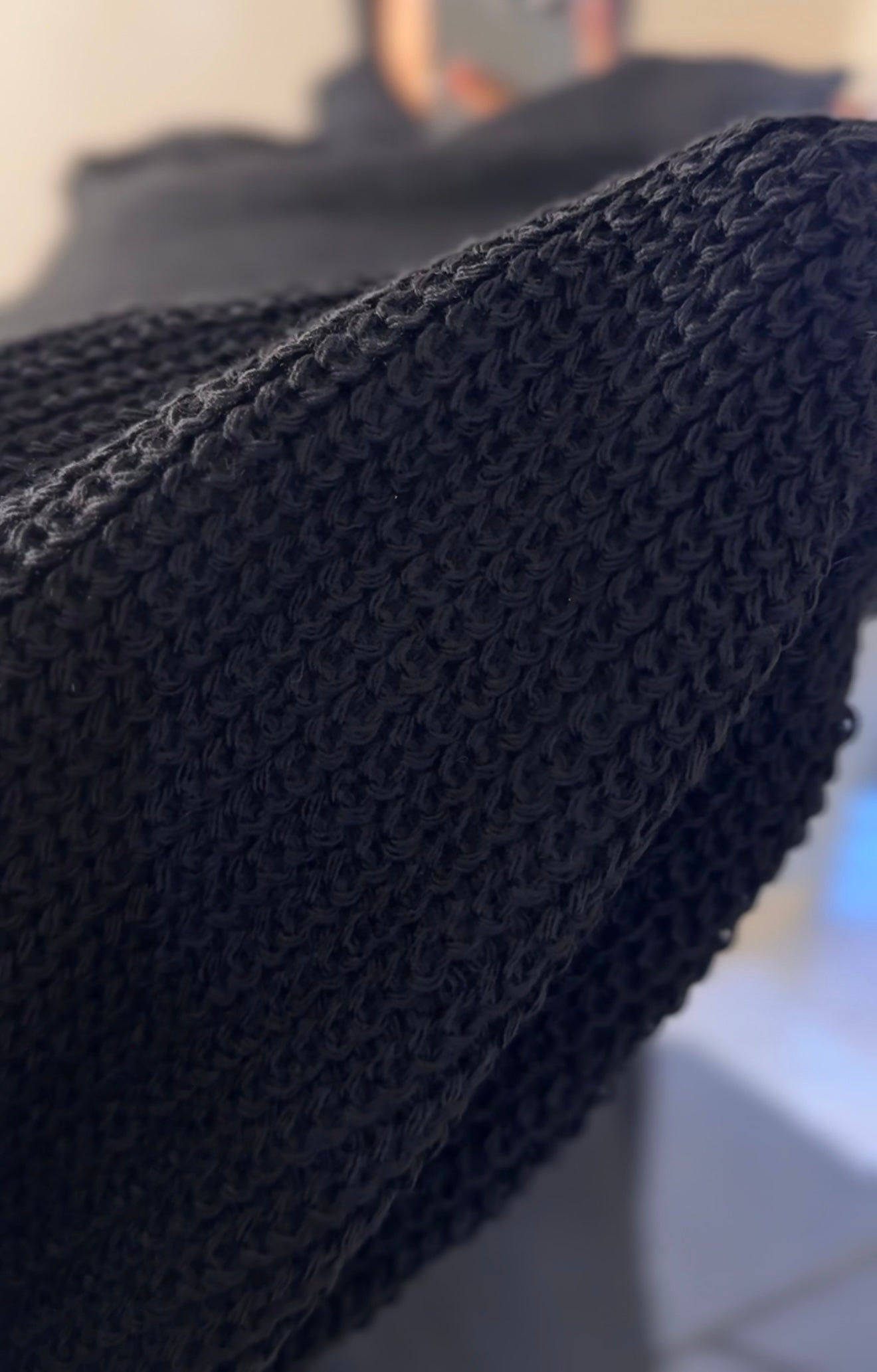 Long knitted cardigan