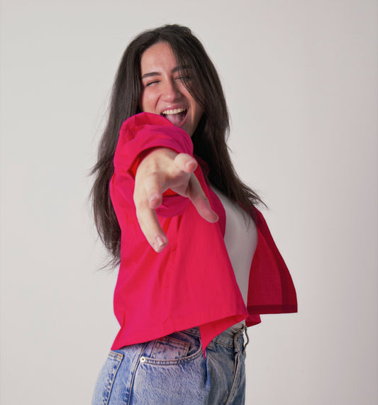 Pink Cropped shirt