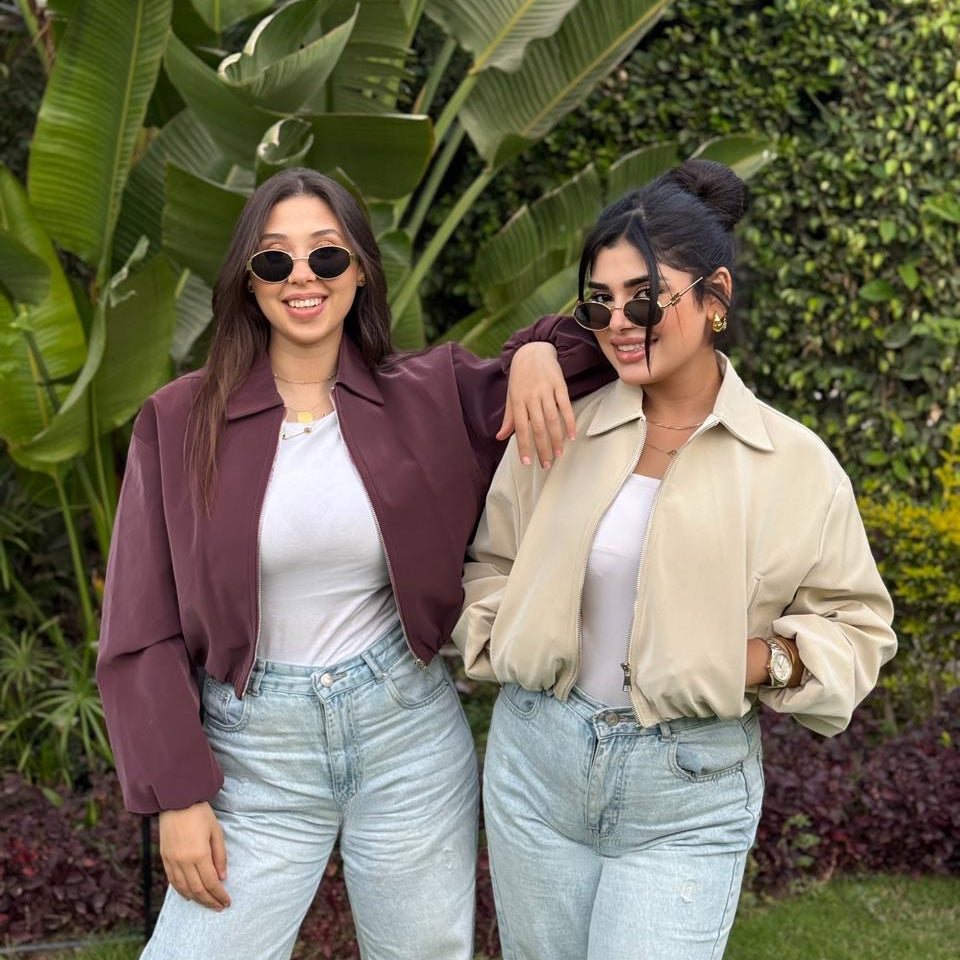 Cropped bomber jacket