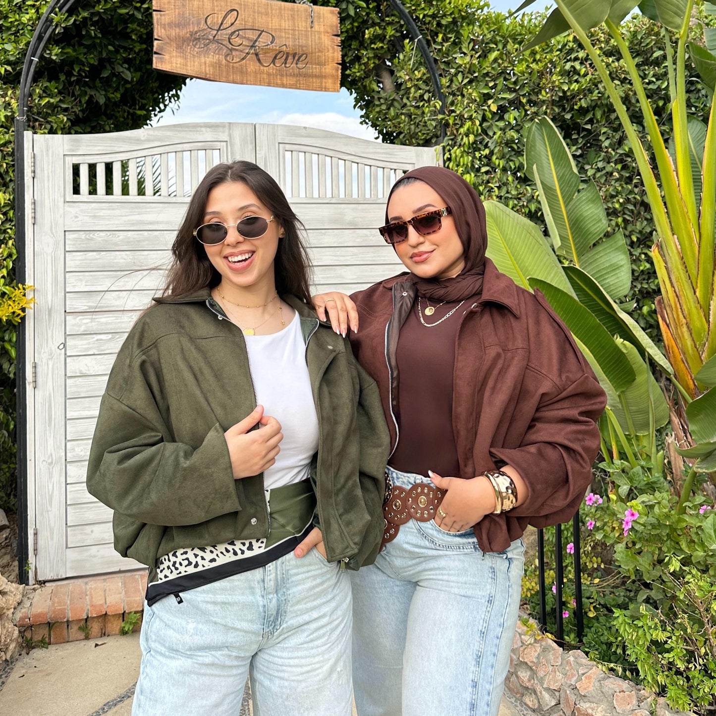 Suede bomber jacket
