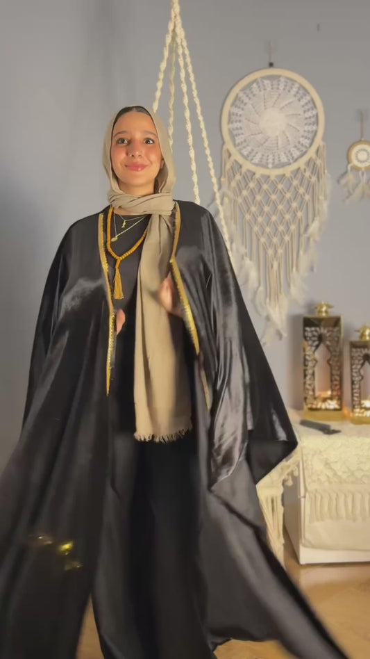 Gold sequin velvet kaftan
